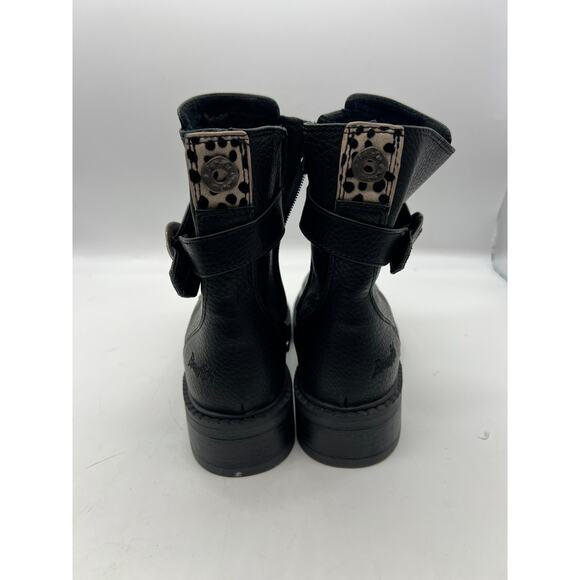 Blowfish Malibu Vozlyn Women's Boot Size 6.5 Black Zipper Vegan Goth Moto NWOT - Picture 5 of 8